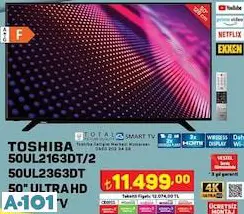 TOSHİBA 50 4K ANDROİD SMART LED TV AKILLI TELEVİZYON